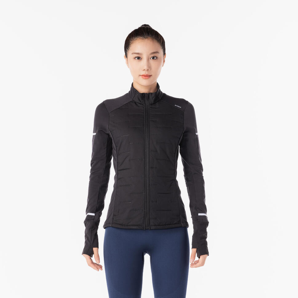 Bluza do biegania damska Kiprun Warm ocieplana