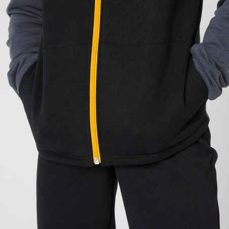 Kids' Basic Zip Warm Tracksuit Warmy - Black