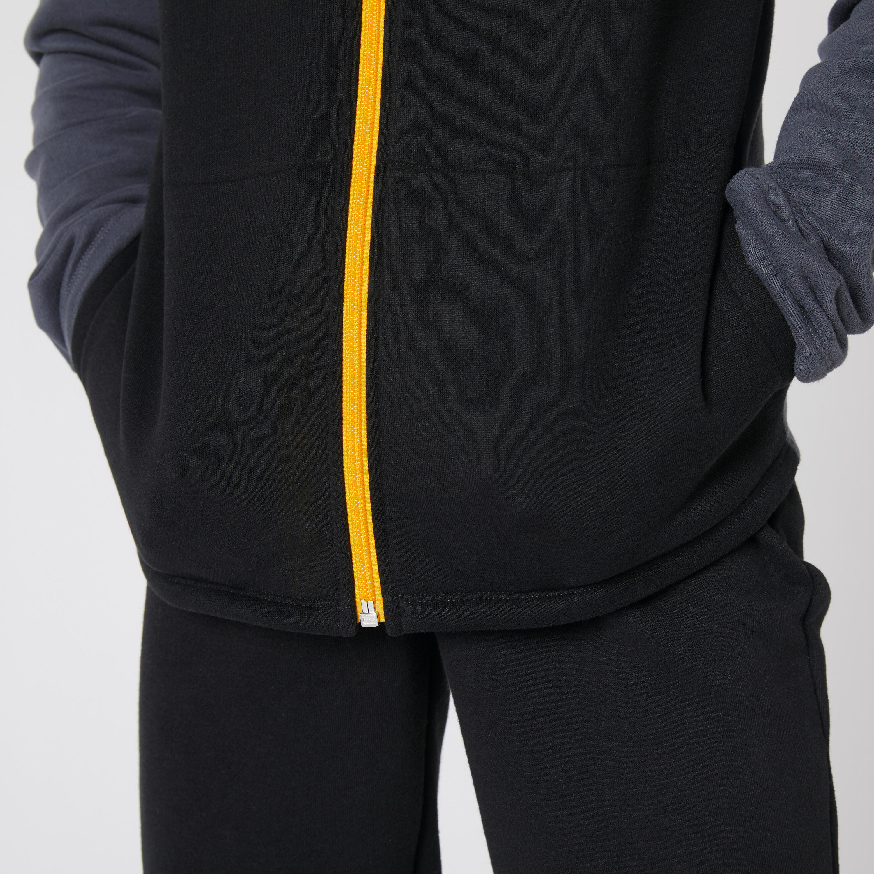 Kids' Warm Zip-Up Tracksuit Warmy - Black 4/6