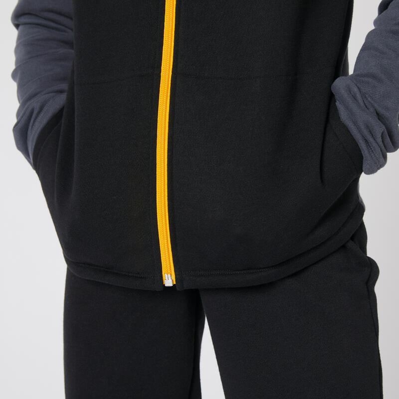 Trainingsanzug Kinder - Warmy warm mit Zip schwarz 