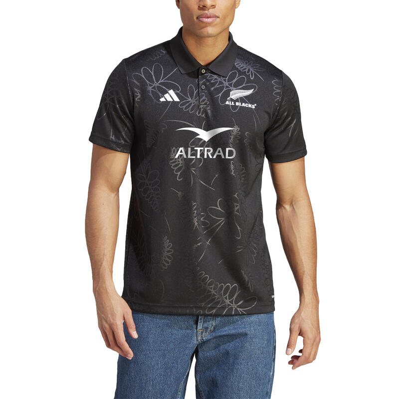 POLO DE RUGBY SUPPORTERS ALL BLACKS ADULTE NOIR