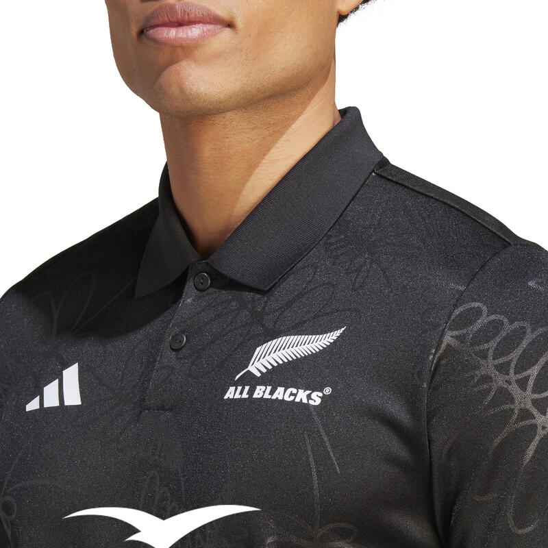 POLO DE RUGBY SUPPORTERS ALL BLACKS ADULTE NOIR