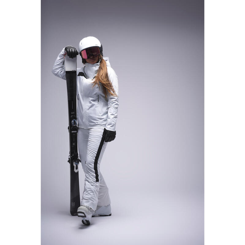 Pantalon de schi călduros și foarte respirant 900 alb damă