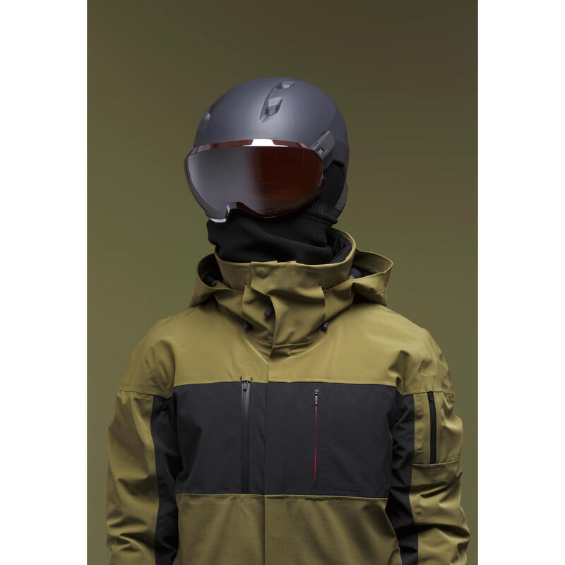 Veste de ski et snowboard très respirante et imperméable homme, JKT 900 kaki