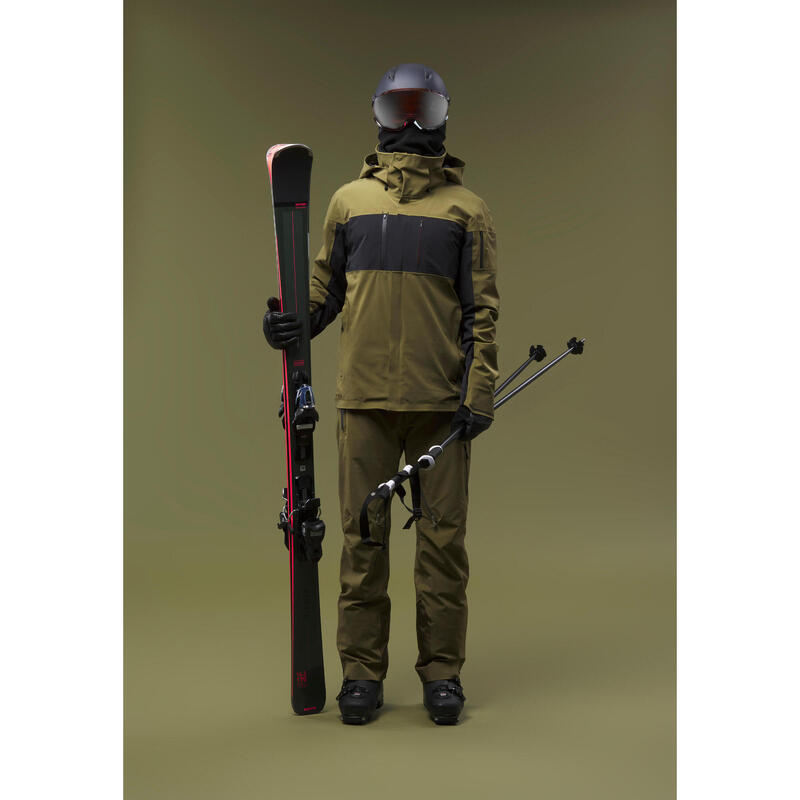 SKI ALPIN HOMME AVEC FIXATIONS - BOOST 580 - KAKI ROSE