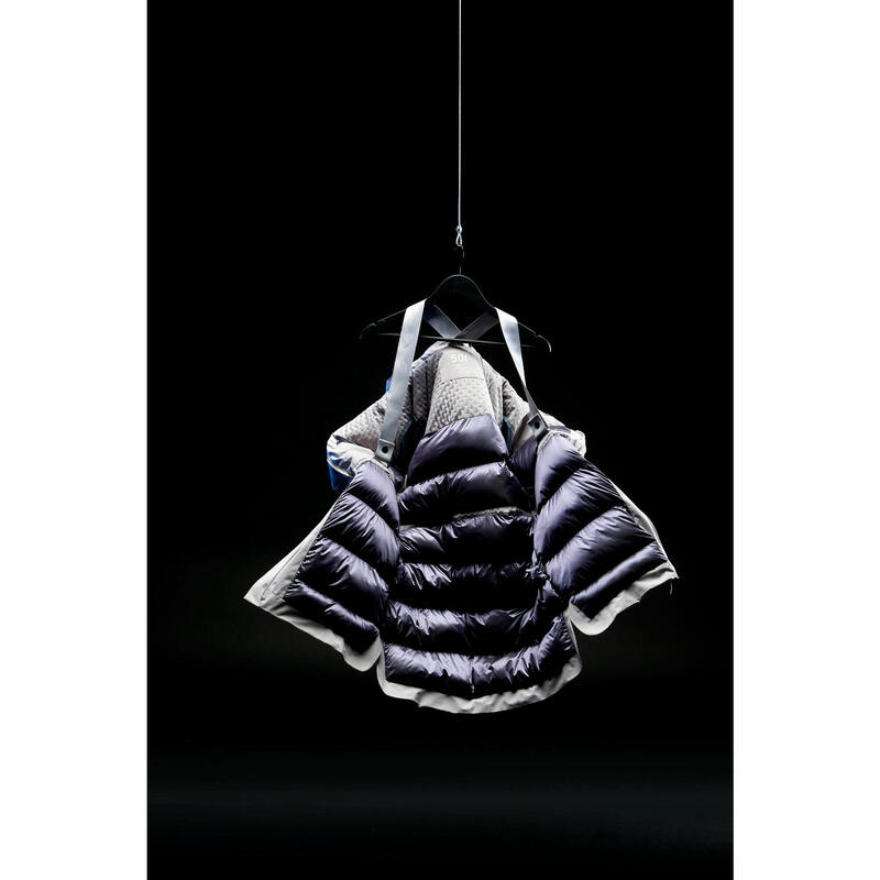 Doudoune de ski longue femme 500 - gris clair