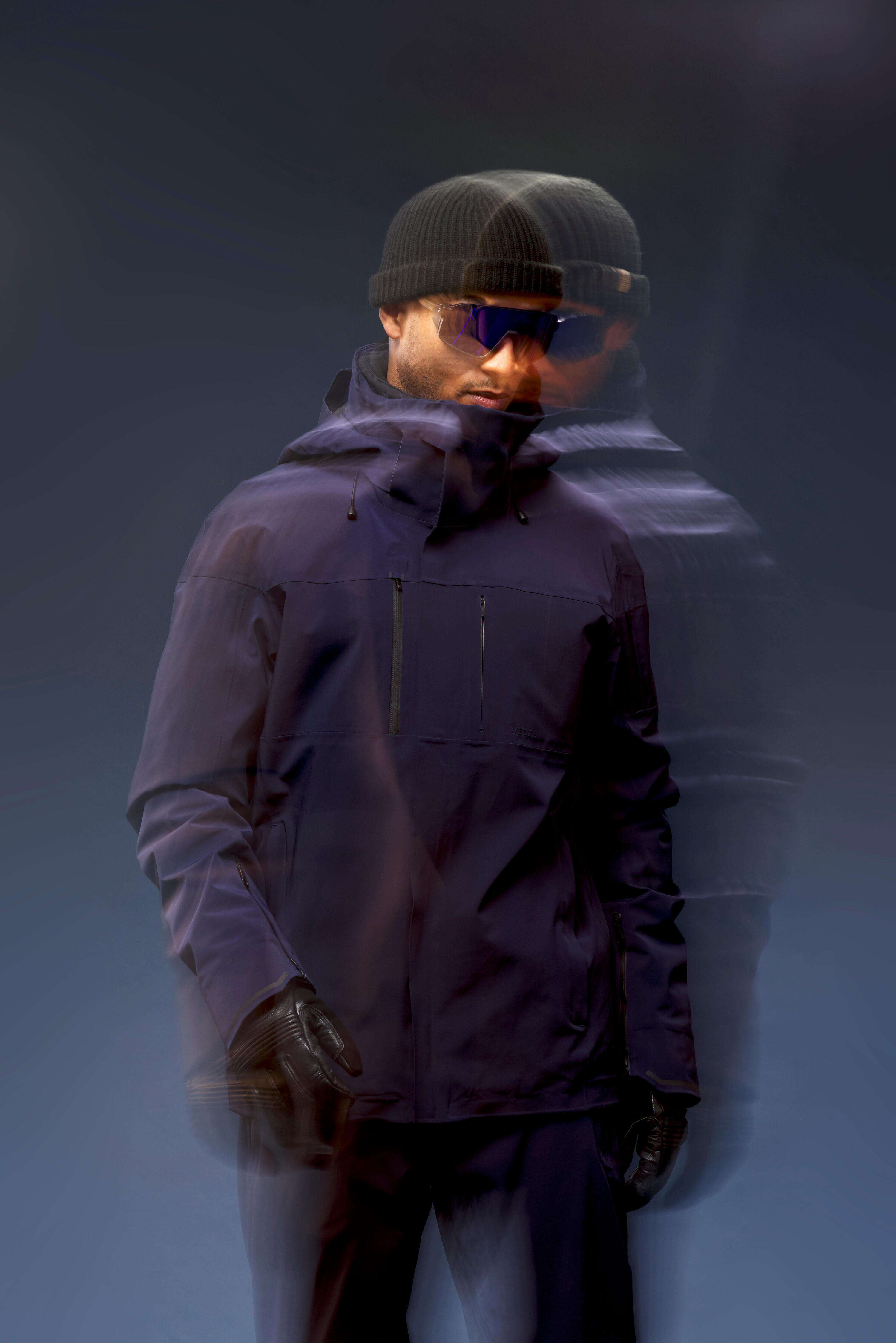 Veste de ski ventilée qui assure la liberté de mouvement homme, 900 bleu marine 22/25