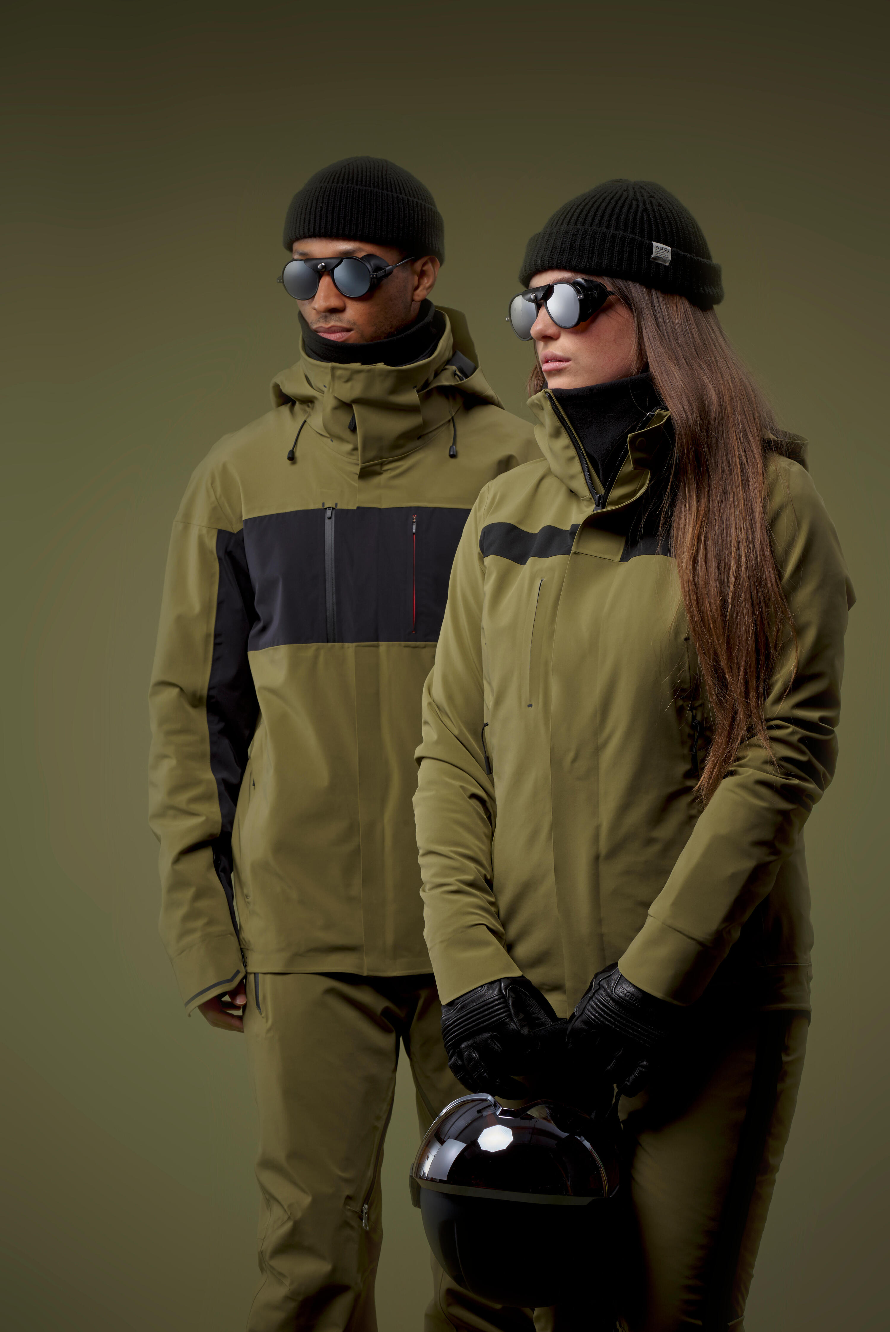 Giacca sci donna 900 verde oliva 18/20