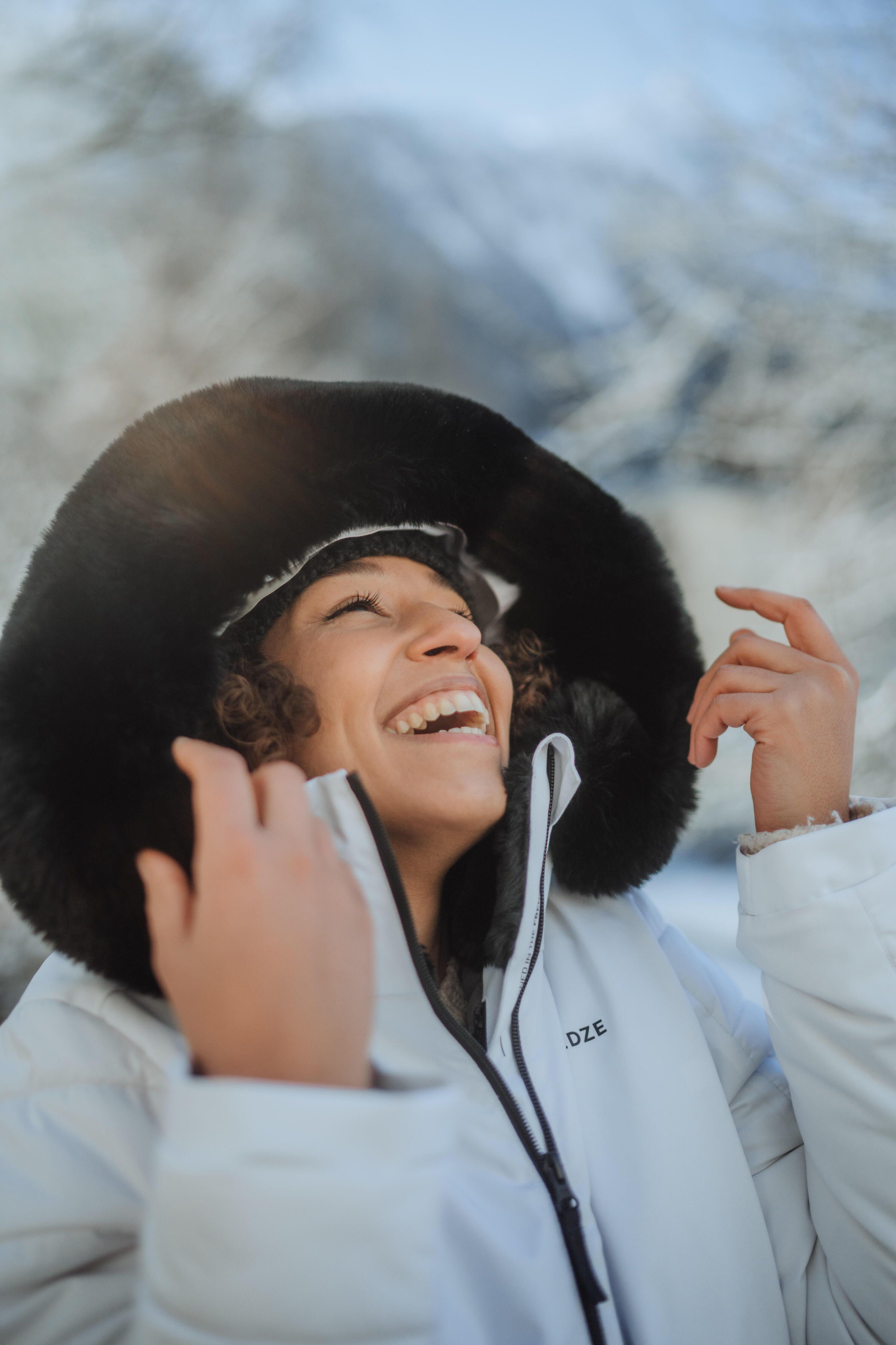Women's Mid-Length Warm Ski Jacket 100 - White 2/13