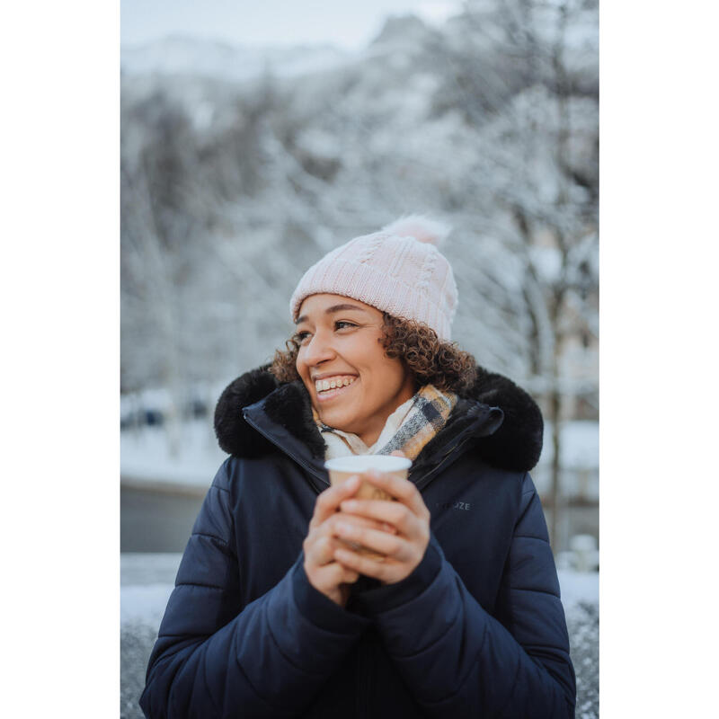 GORRO DE SKI MULHER FUR LÃ ROSA