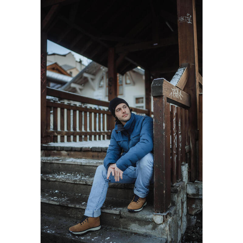 Erkek Şişme Kayak/Snowboard Montu - Petrol Mavisi - 500 Warm