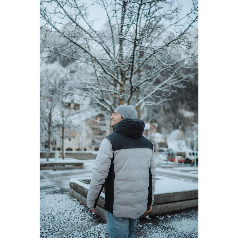 Erkek Şişme Kayak Montu - Gri/Siyah - Warm 500