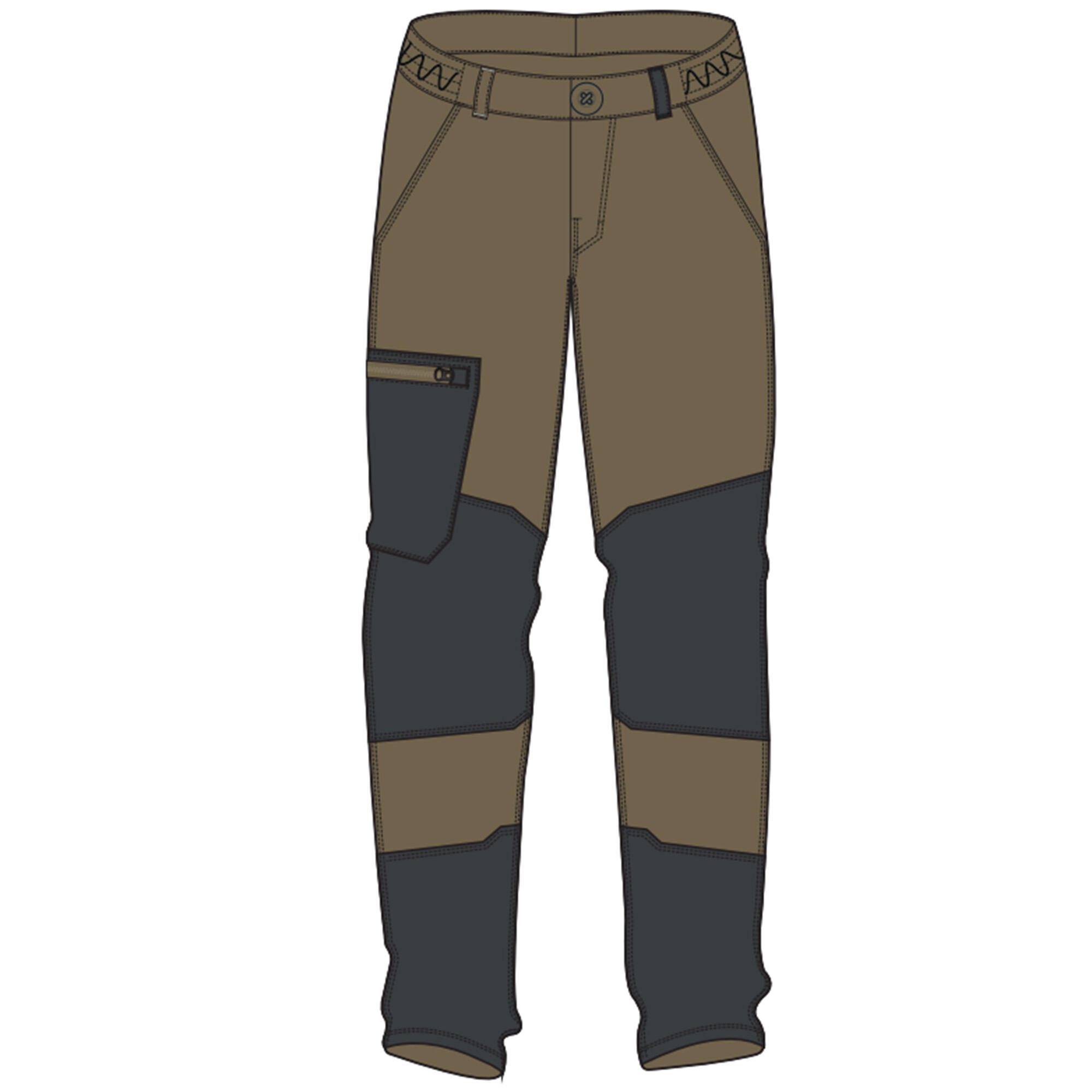 Pantalón De Caza Hombre Solognac 520 Marrón Ligero Transpirable Resistente 7/7