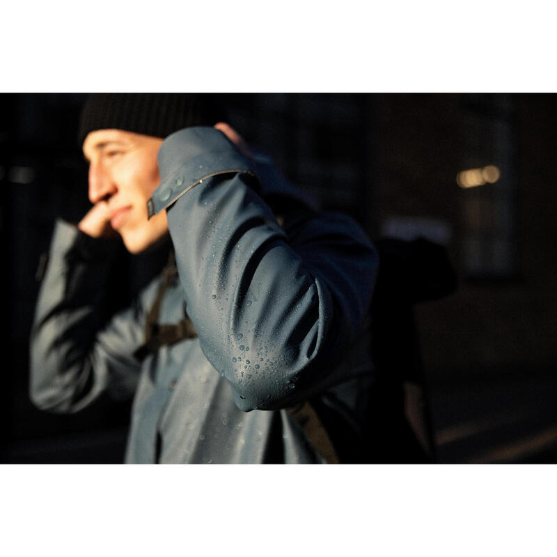 Parka impermeable vélo ville unisexe - kaki