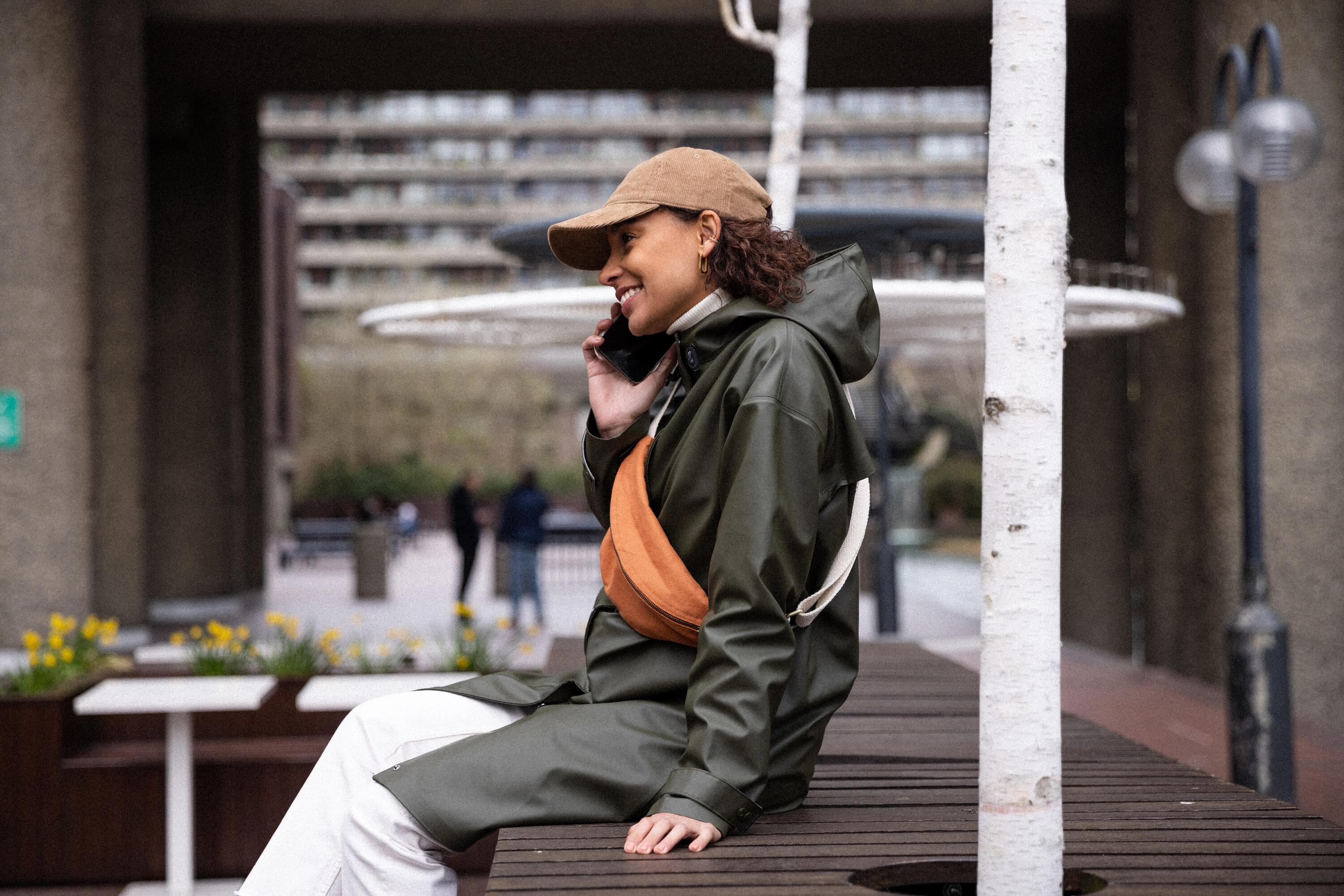 Geacă parka impermeabilă ciclism în oraș Kaki Unisex 44/51
