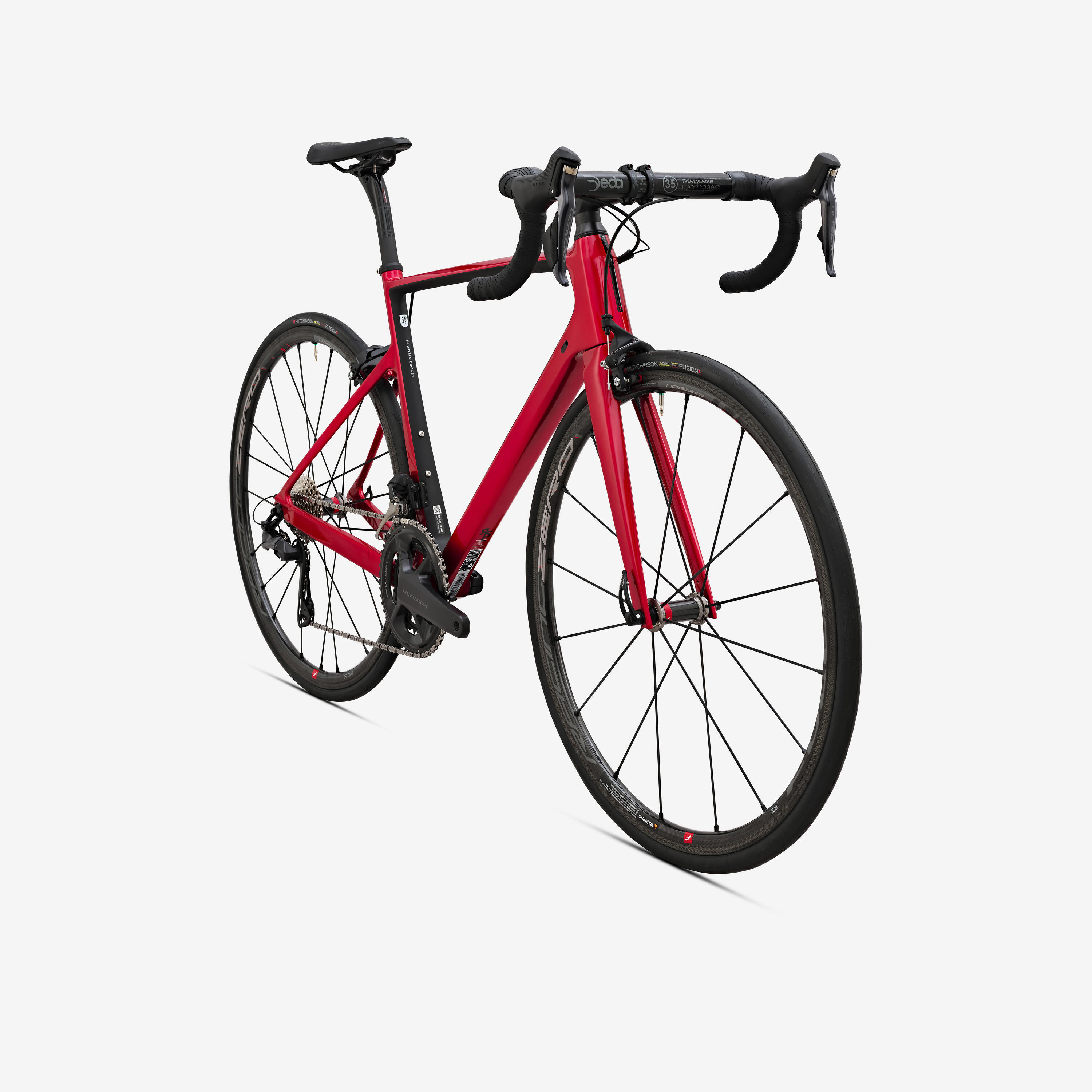 BICICLETA DE ESTRADA EDR CF ULTEGRA DI2 PASTILHA Vermelho 2/9