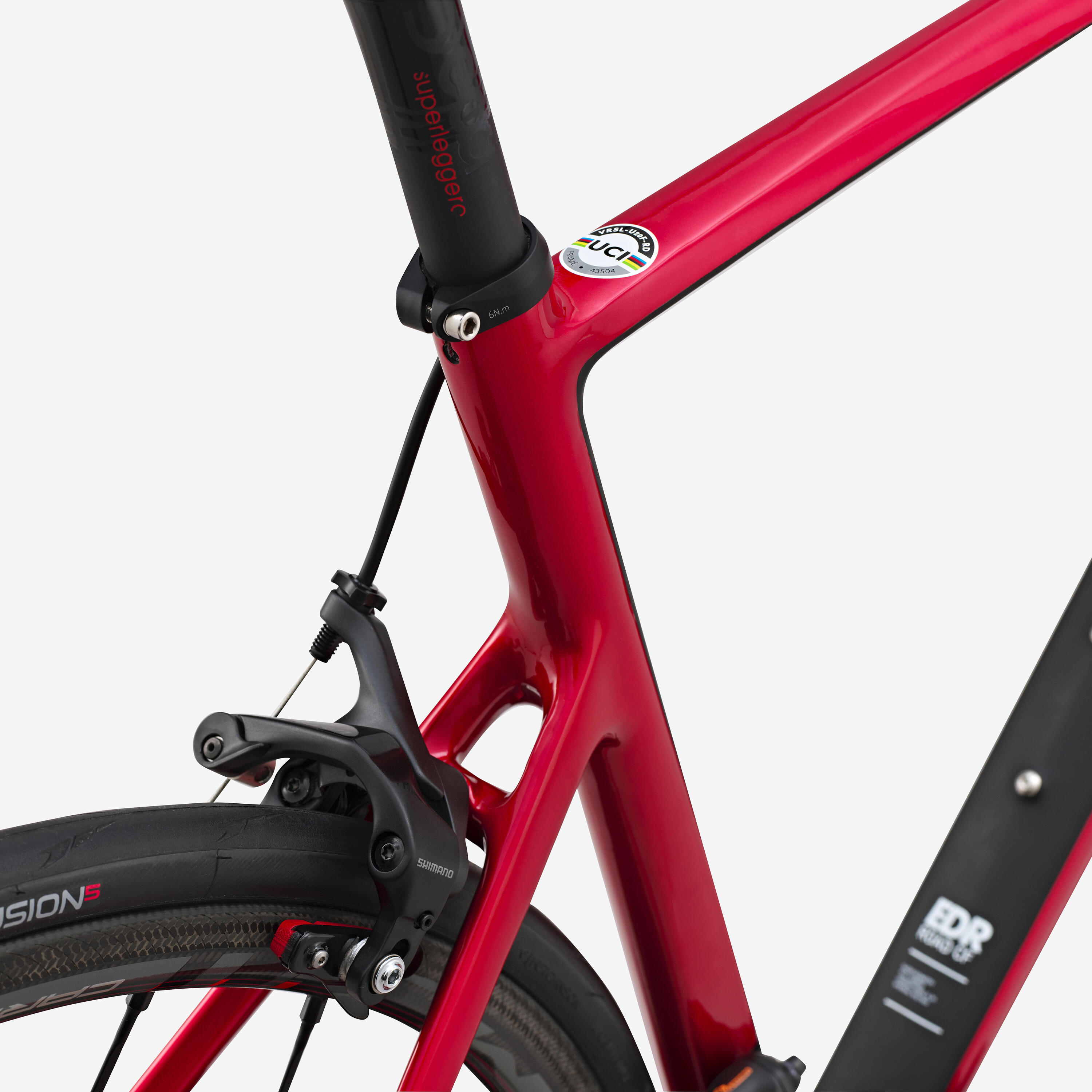 Road Bike EDR CF Ultegra DI2 Rim - Red 9/9