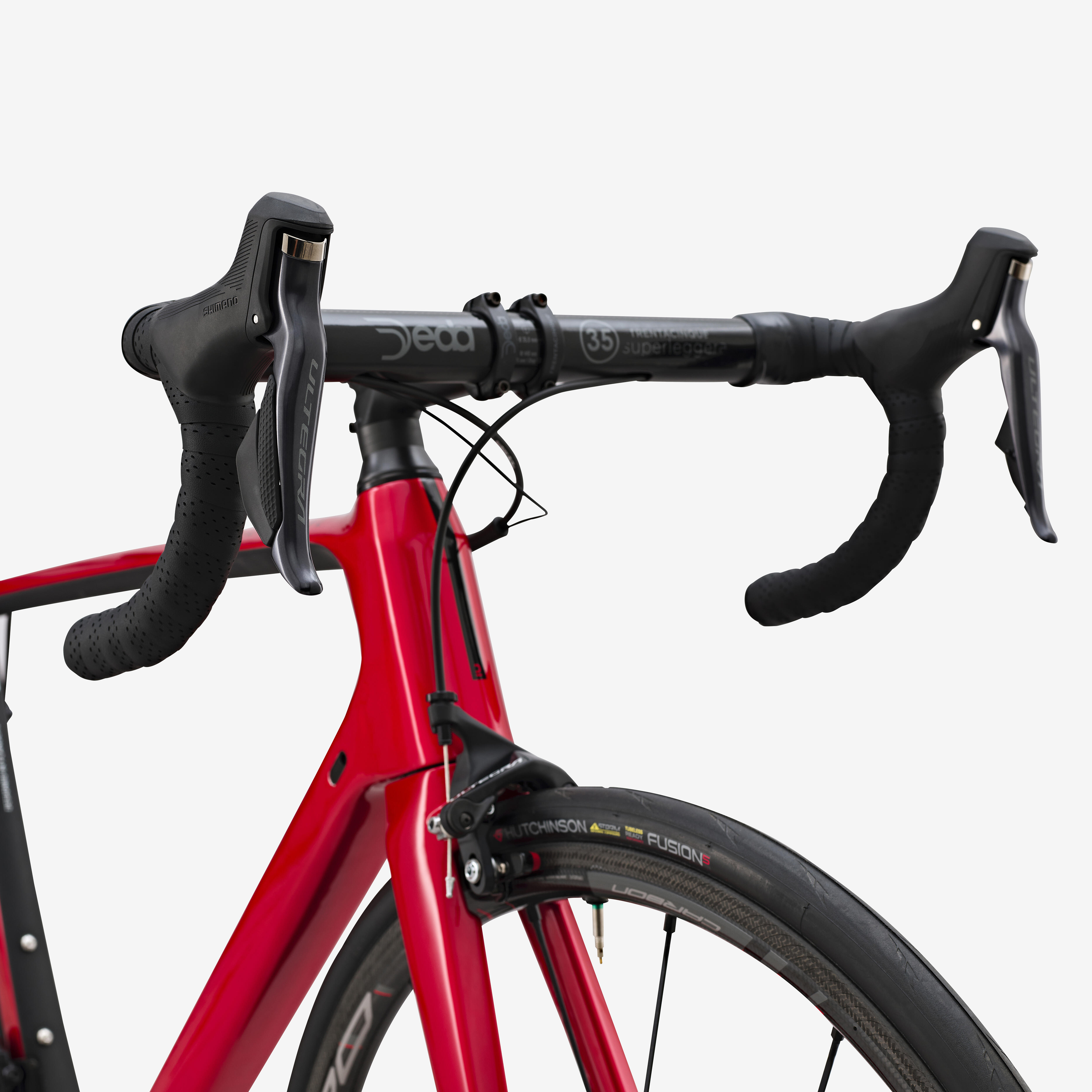 VELO ROUTE EDR CF ULTEGRA DI2 PATIN rouge VAN RYSEL Decathlon