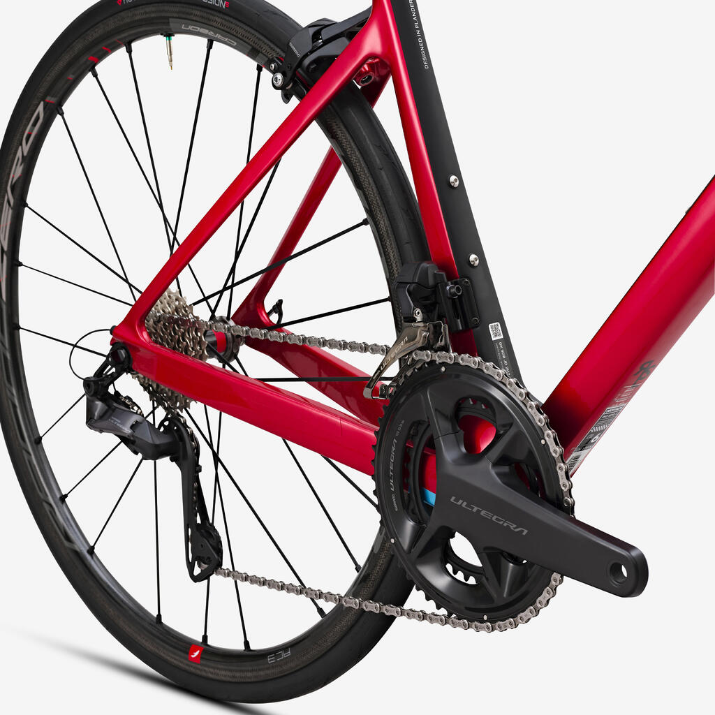 Cestovni bicikl EDR CF Ultegra DI2 Rim - crveni