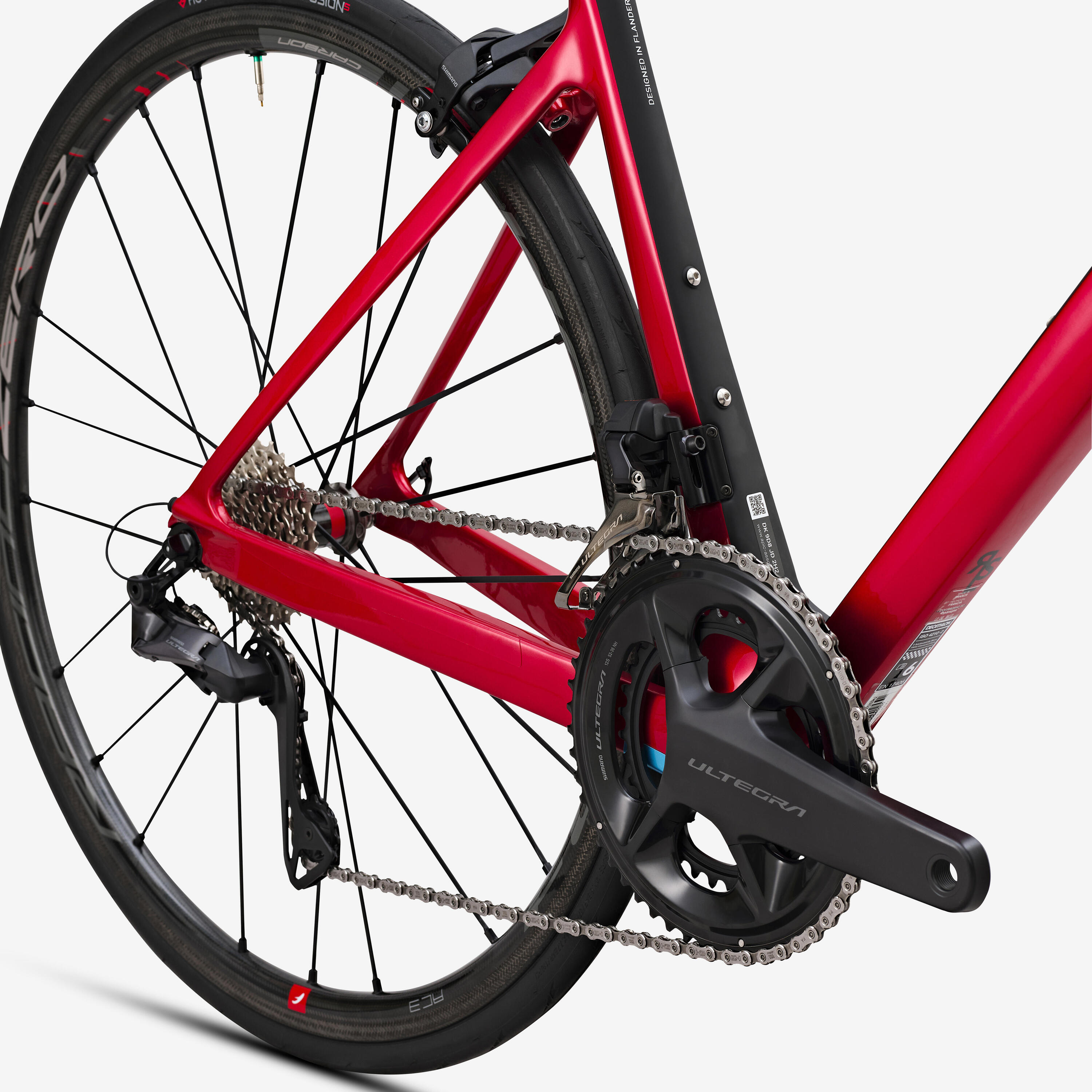 BICICLETA DE ESTRADA EDR CF ULTEGRA DI2 PASTILHA Vermelho 5/9