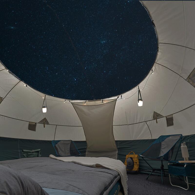 Bubbeltent voor kamperen Air Seconds Skyview 2 personen 1 slaapcompartiment