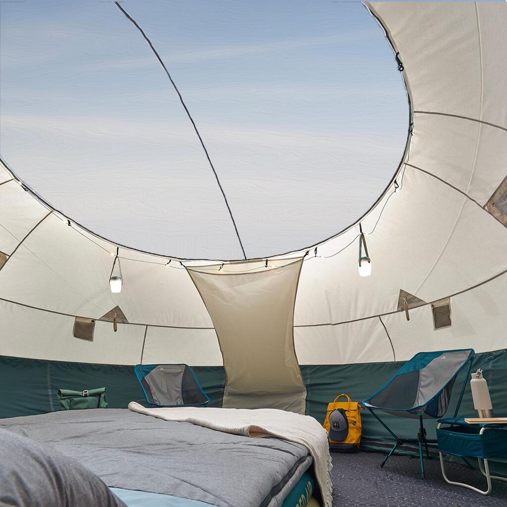 Bublinový kempingový stan AirSeconds Skyview Polycoton pre 2 osoby s 1 spálňou