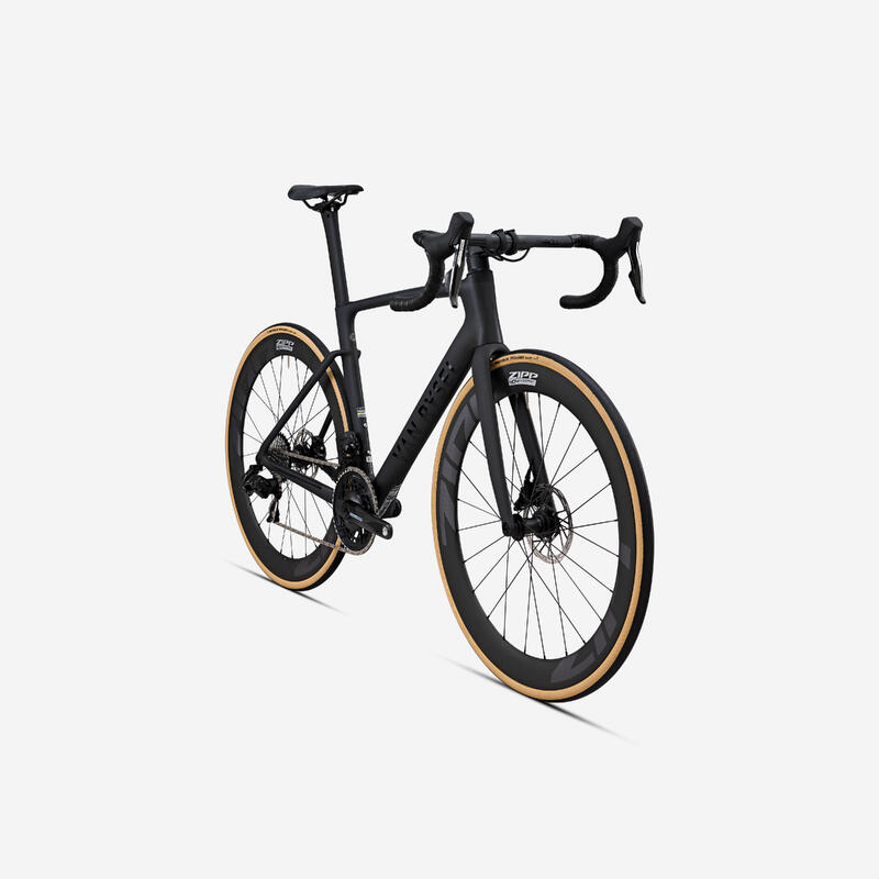 Bici da corsa Van Rysel RCR Aerolight SRAM FORCE SENSORE DI POTENZA QUARQ nera