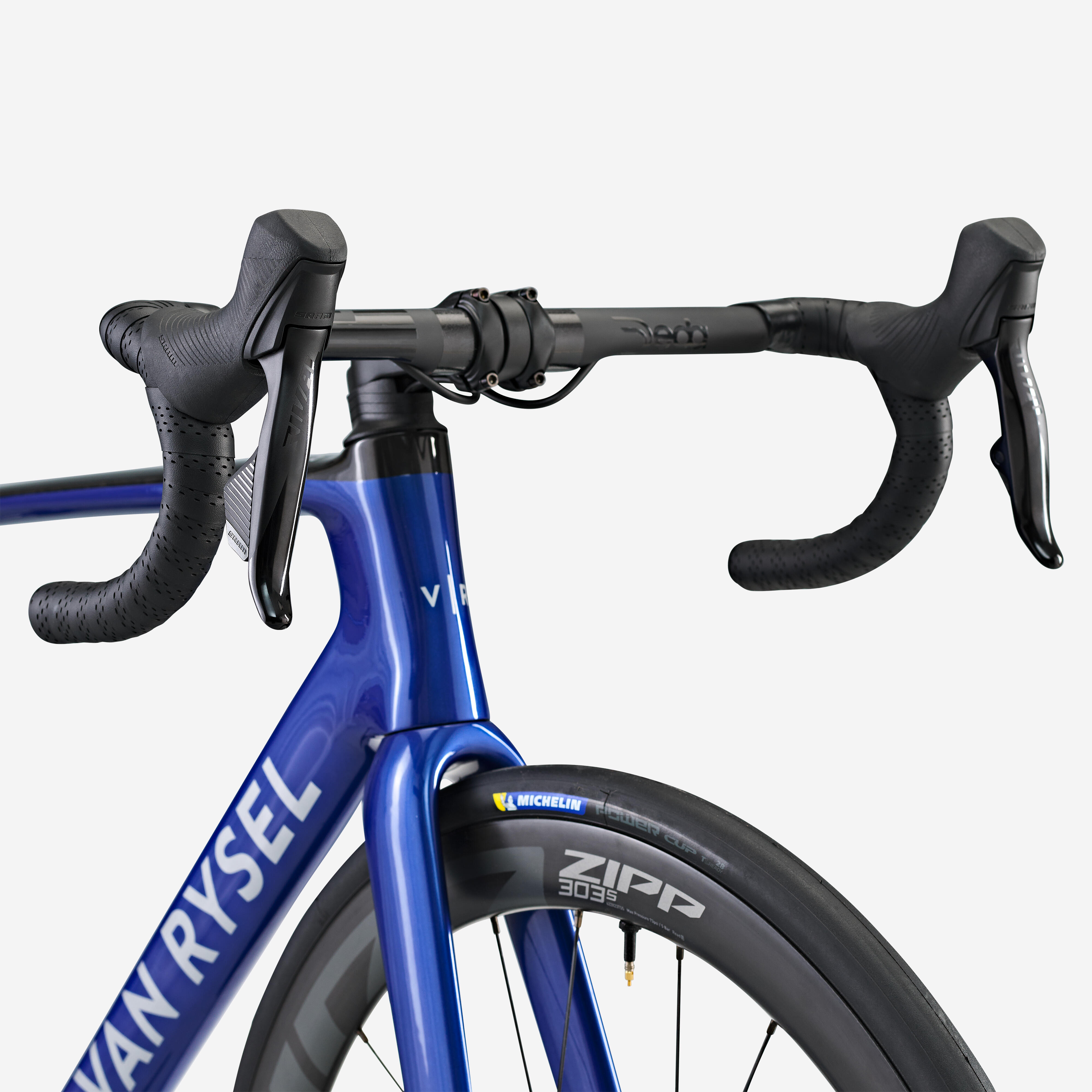 VAN RYSEL Cestný bicykel RCR RIVAL AXS so snímačom výkonu modrý L · záber 6