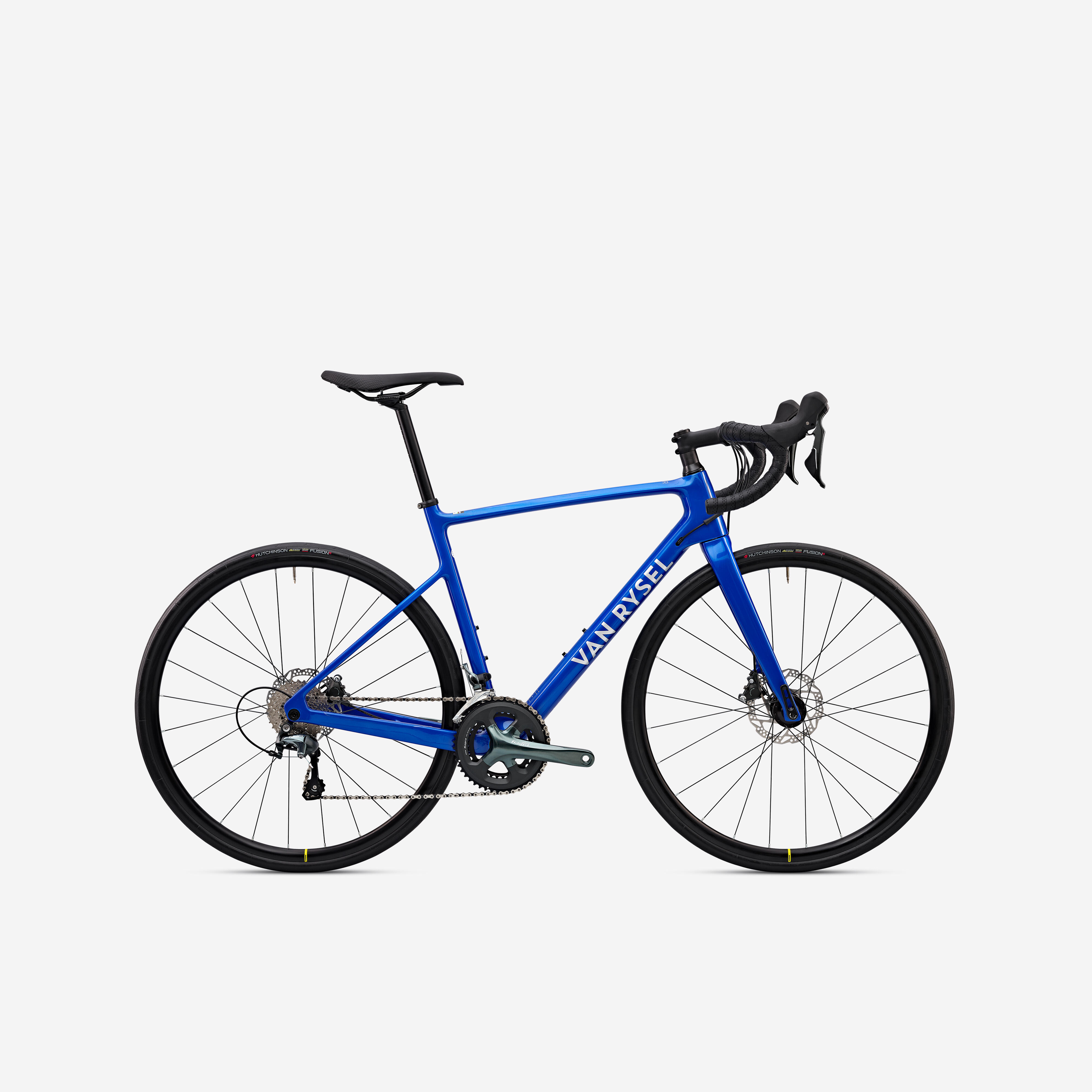 Bicicleta de carretera con cuadro de carbono azul NCR CF Tiagra