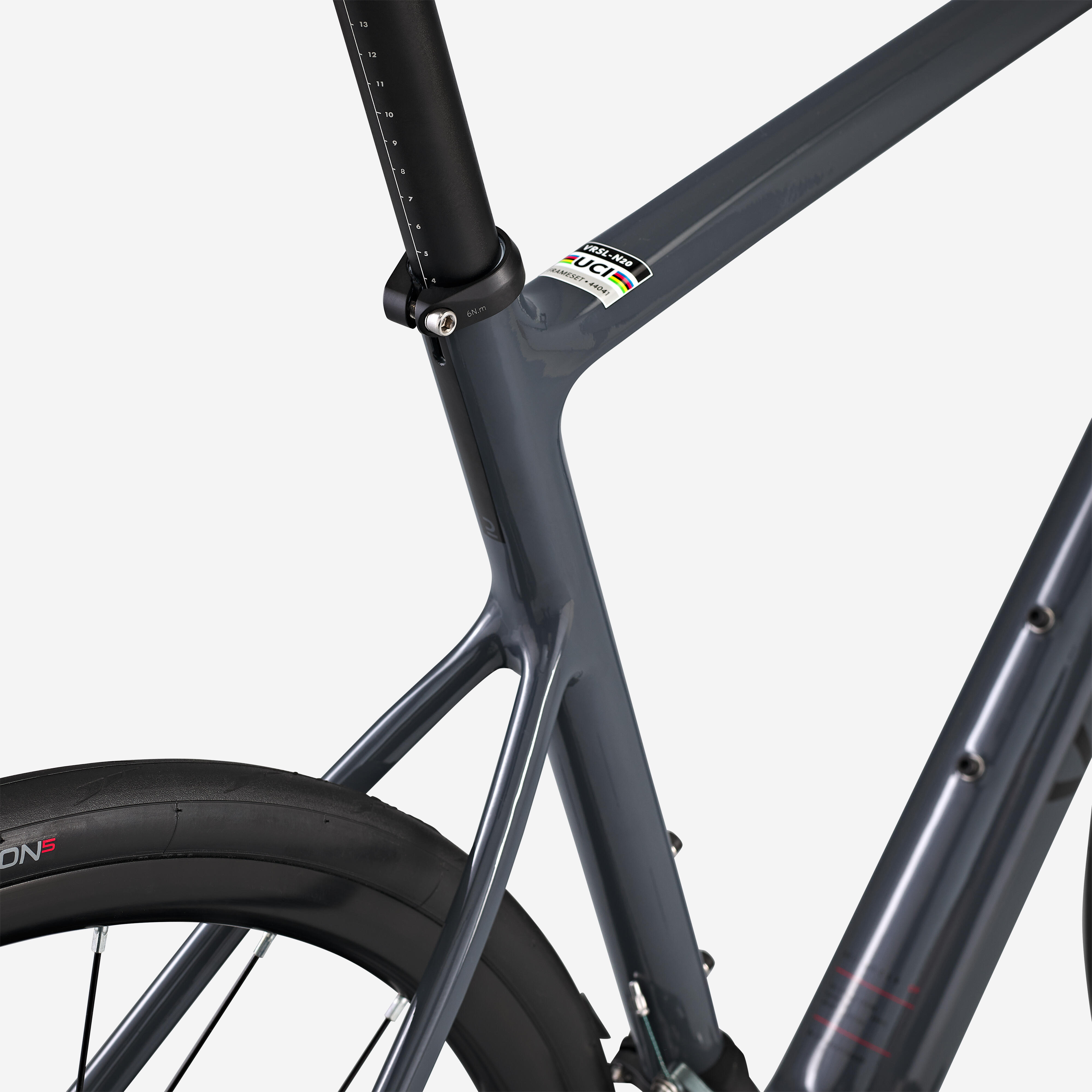 VAN RYSEL Pánsky cestný bicykel NCR CF Tiagra karbónový sivý 2XS · záber 10