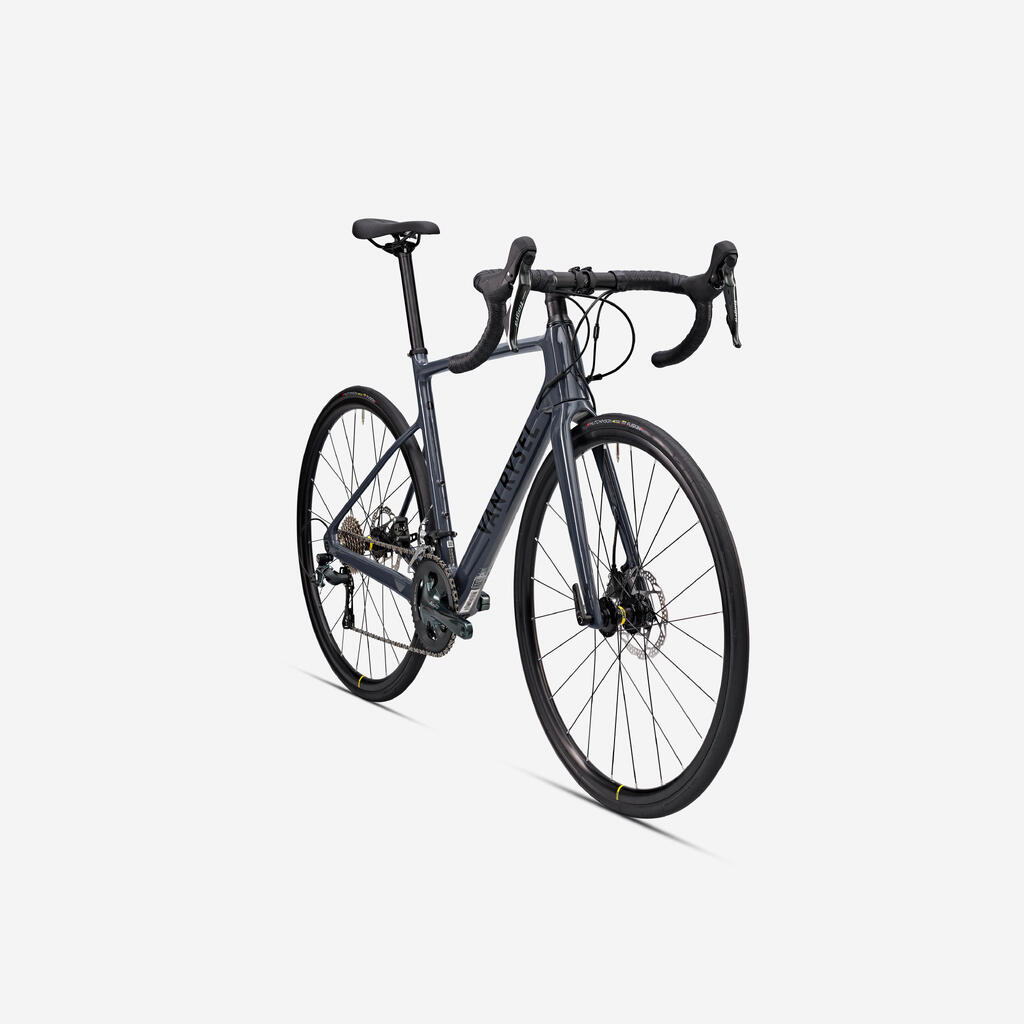 Pánsky cestný bicykel NCR CF Tiagra karbónový sivý