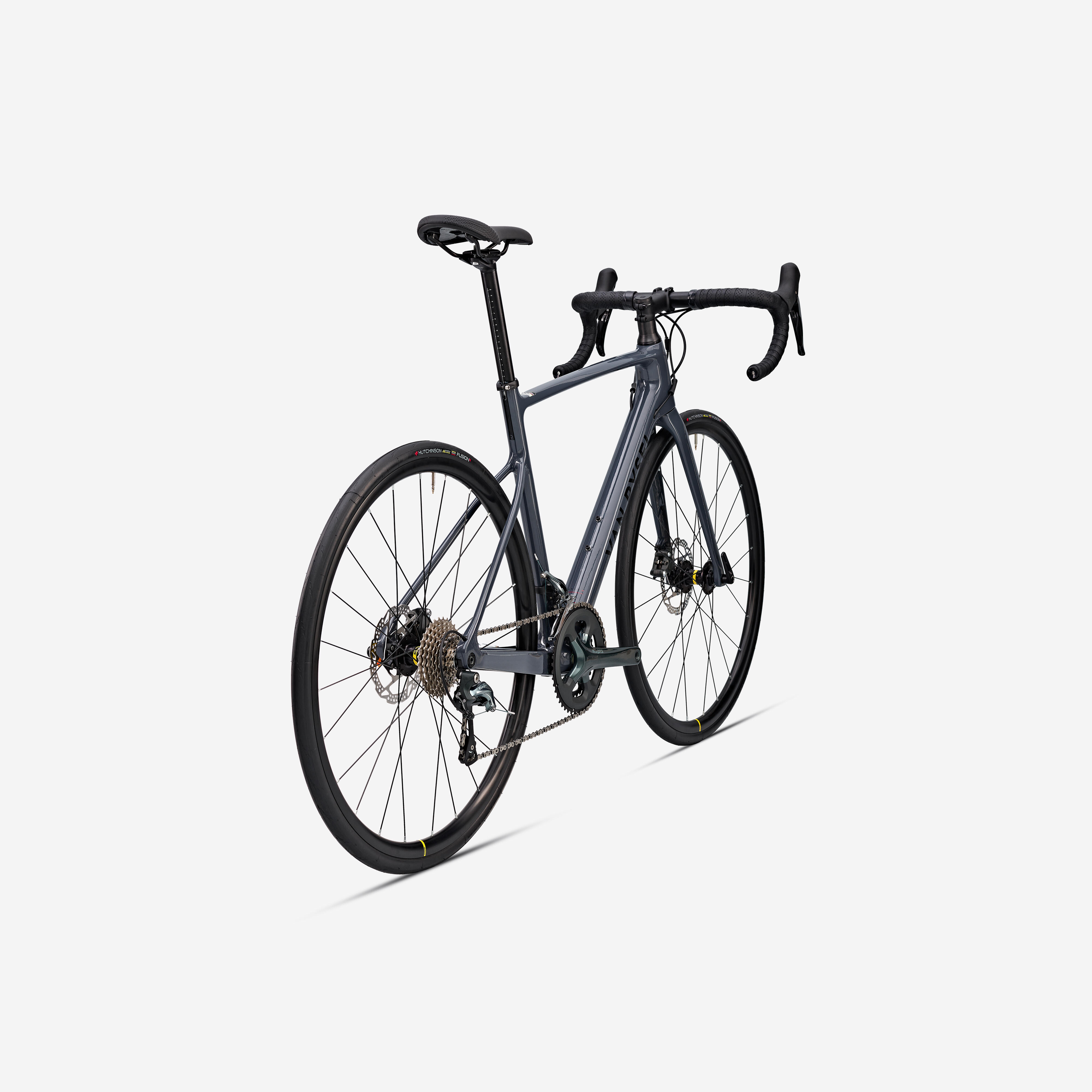 VAN RYSEL Pánsky cestný bicykel NCR CF Tiagra karbónový sivý 2XS · záber 4