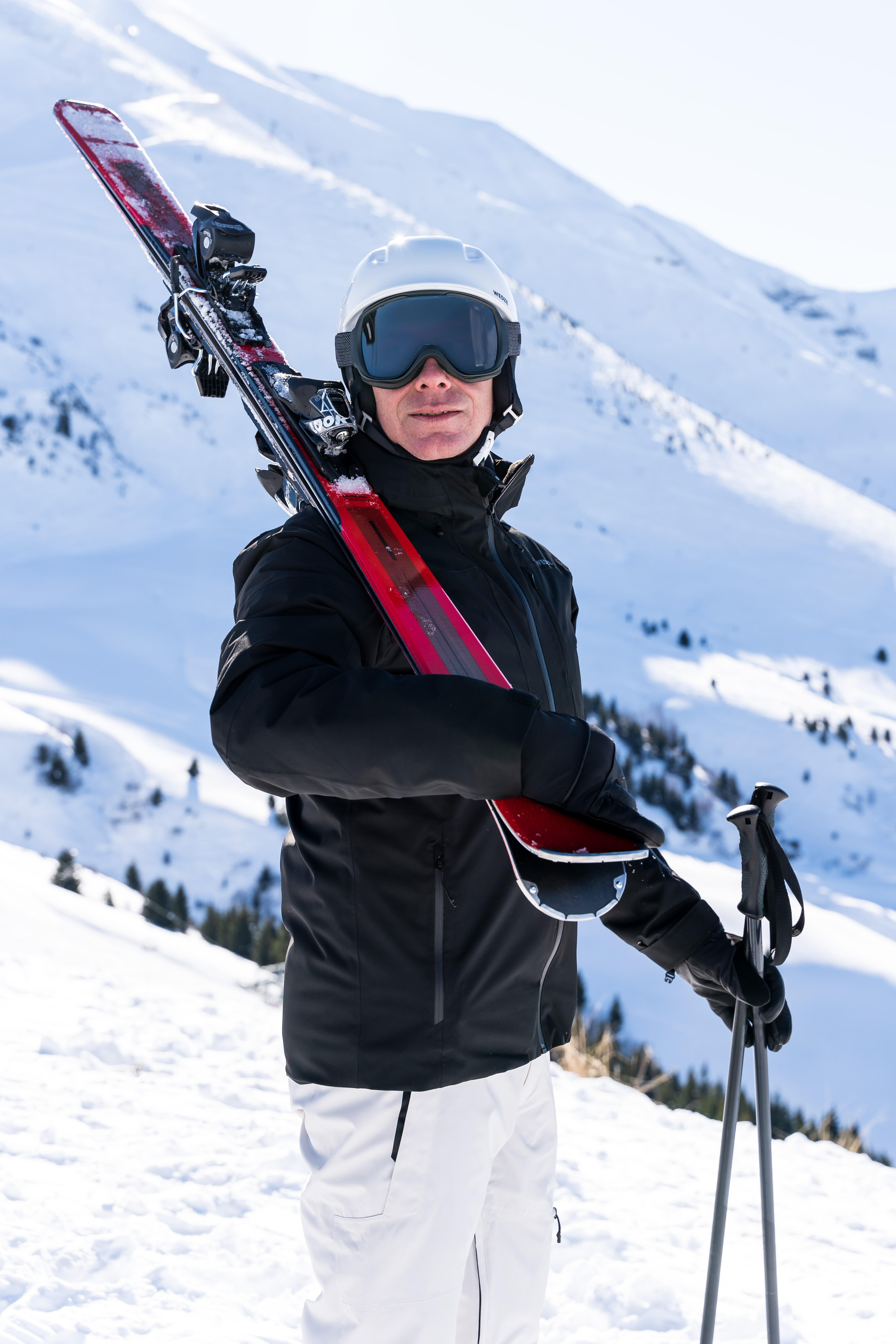 Men's Ski Jacket - 100 - Black WEDZE