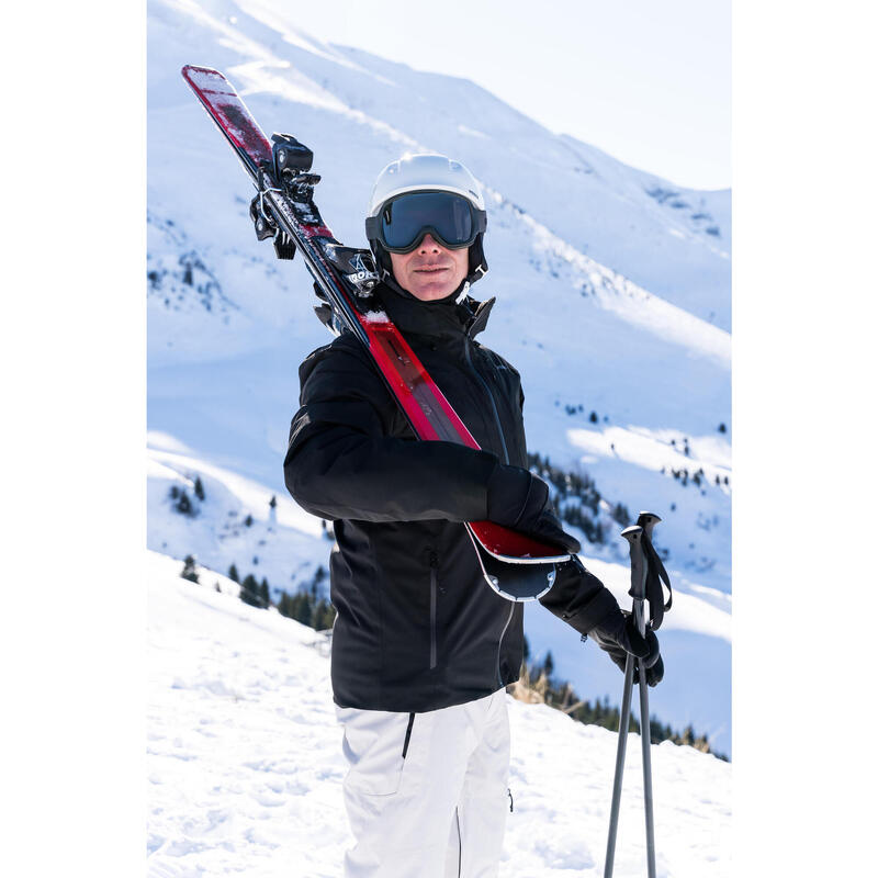 Veste de ski chaude et imperméable homme, 500 noir