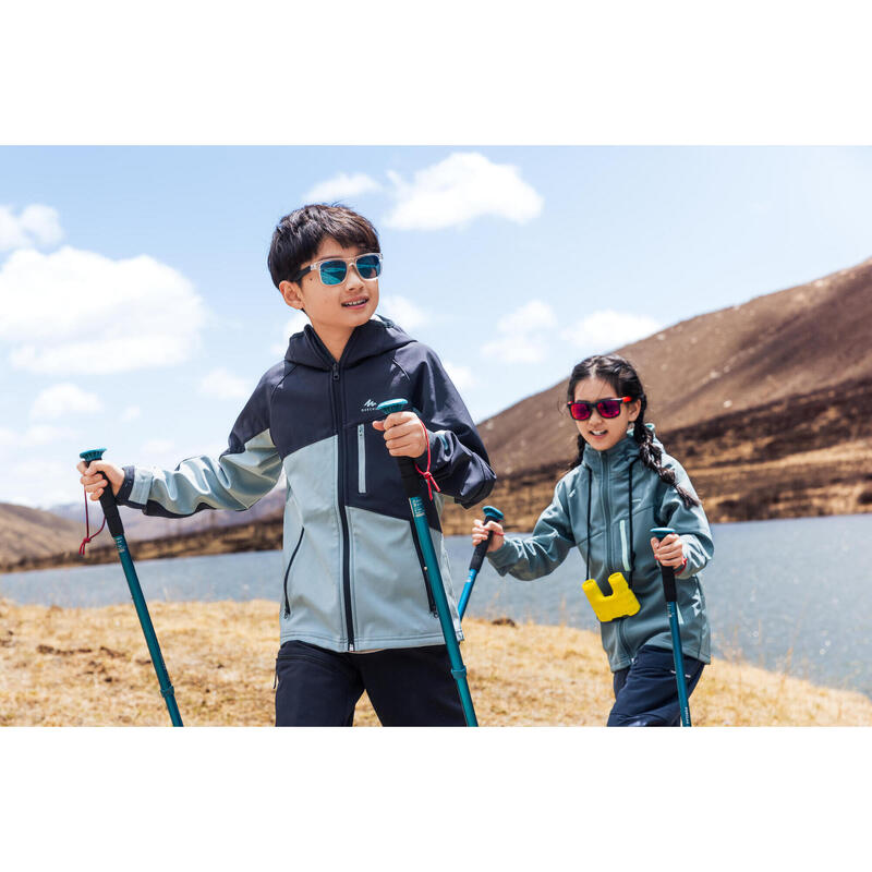 Softshelljacke Kinder Gr.122–170 Bergwandern - MH550 pastellgrün