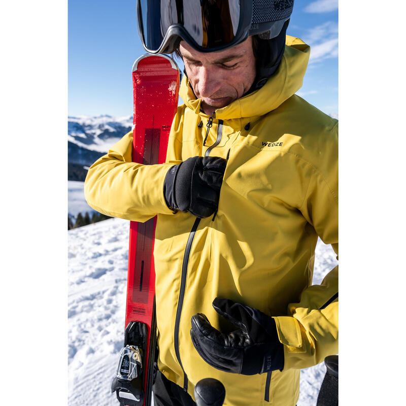 Casaco de Ski Quente Homem 500 Amarelo