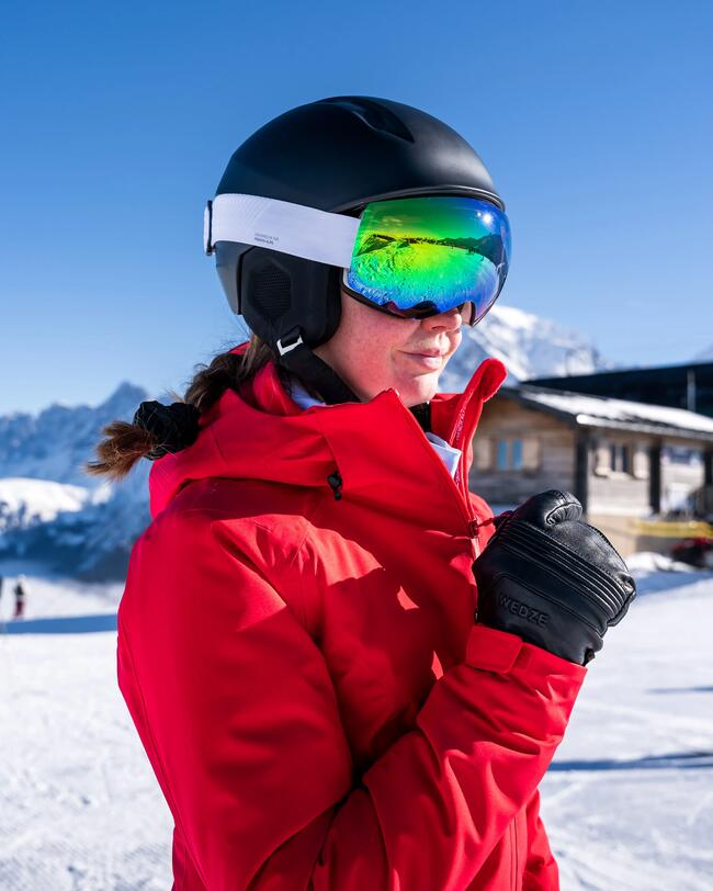 MĂȘTI DE SCHI ȘI SNOWBOARD PENTRU TOATE CONDIȚIILE METEOROLOGICE, PENTRU COPII ȘI ADULȚI - G 900 I - ALB ULTRA