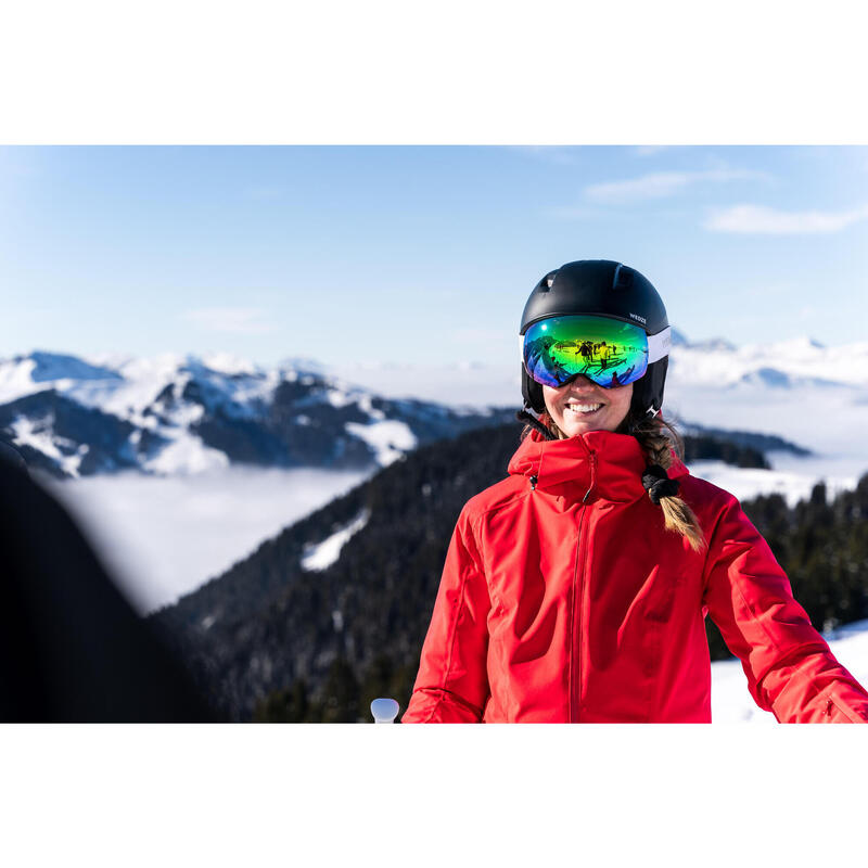 Veste chaude de ski femme 500 - rouge