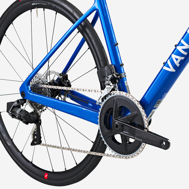 Bici da corsa VAN RYSEL NCR CF SRAM RIVAL AXS ETAP 12 V azzurra