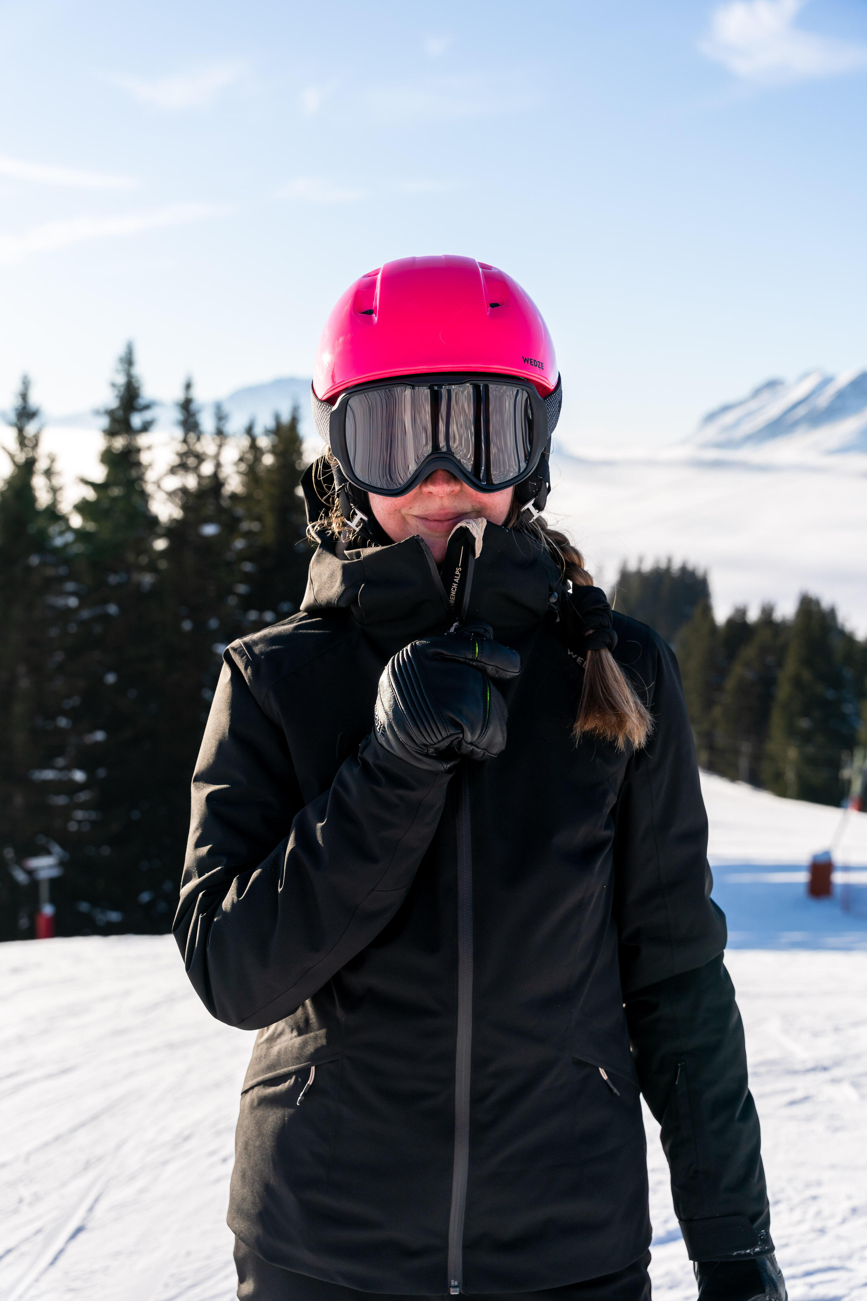 Women’s Warm and Waterproof Ski Jacket 500 - Black 22/24