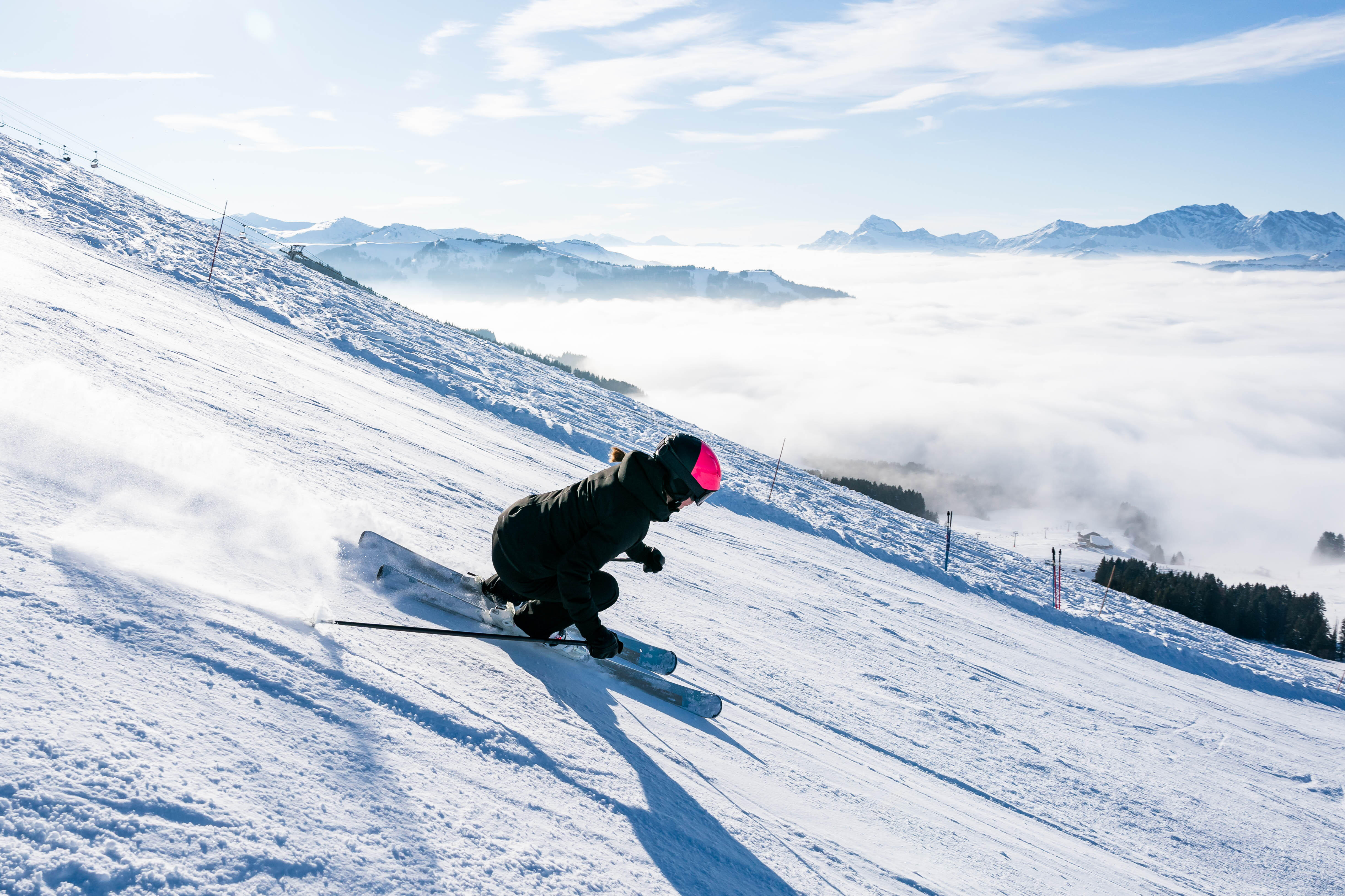 Women’s Downhill Skis with Bindings – Boost 500 - WEDZE