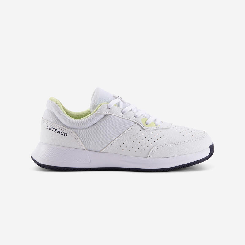 Chaussures de tennis à lacets Enfant - Essentiel blanc jaune