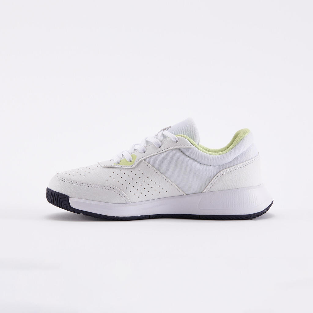 Chaussures de tennis à lacets Enfant - Essentiel blanc jaune