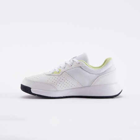 Kids' Lace-Up Tennis Shoes Essential - White & Yellow
