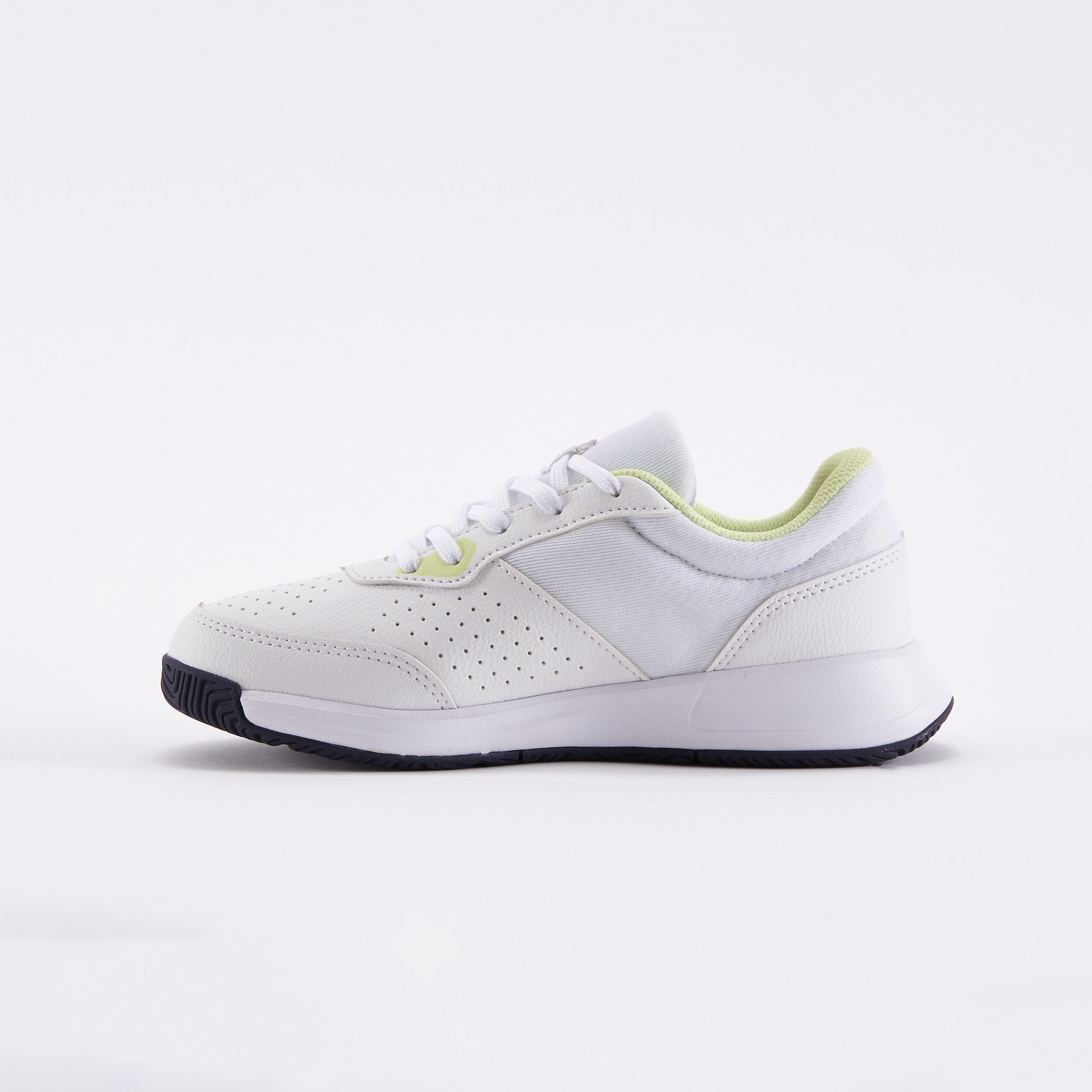 Kids' Lace-Up Tennis Shoes Essential - White & Yellow 8/9