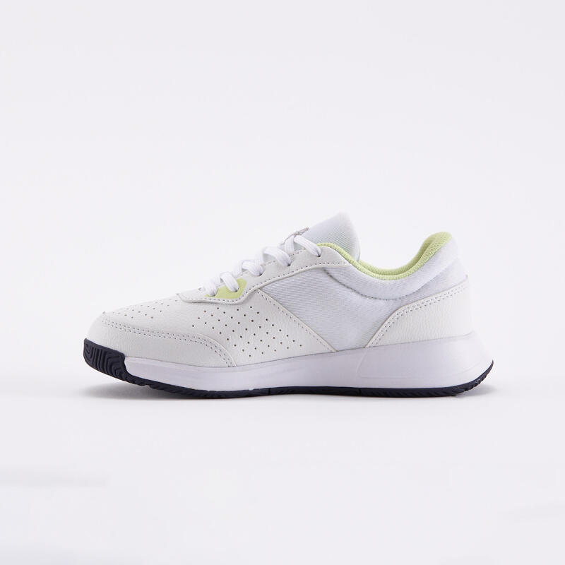 Kids' Lace-Up Tennis Shoes Essential - White & Yellow