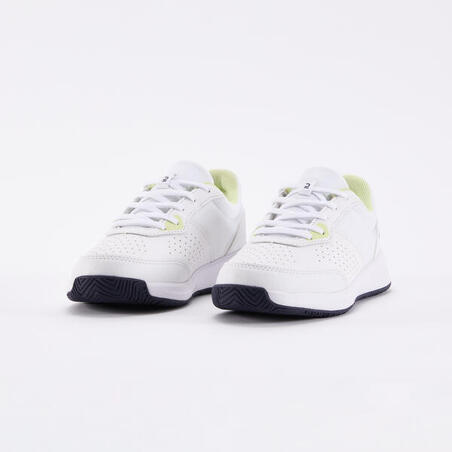 Chaussures de tennis à lacets Enfant - Essentiel blanc jaune