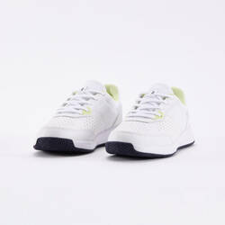 Kids' Lace-Up Tennis Shoes Essential - White & Yellow