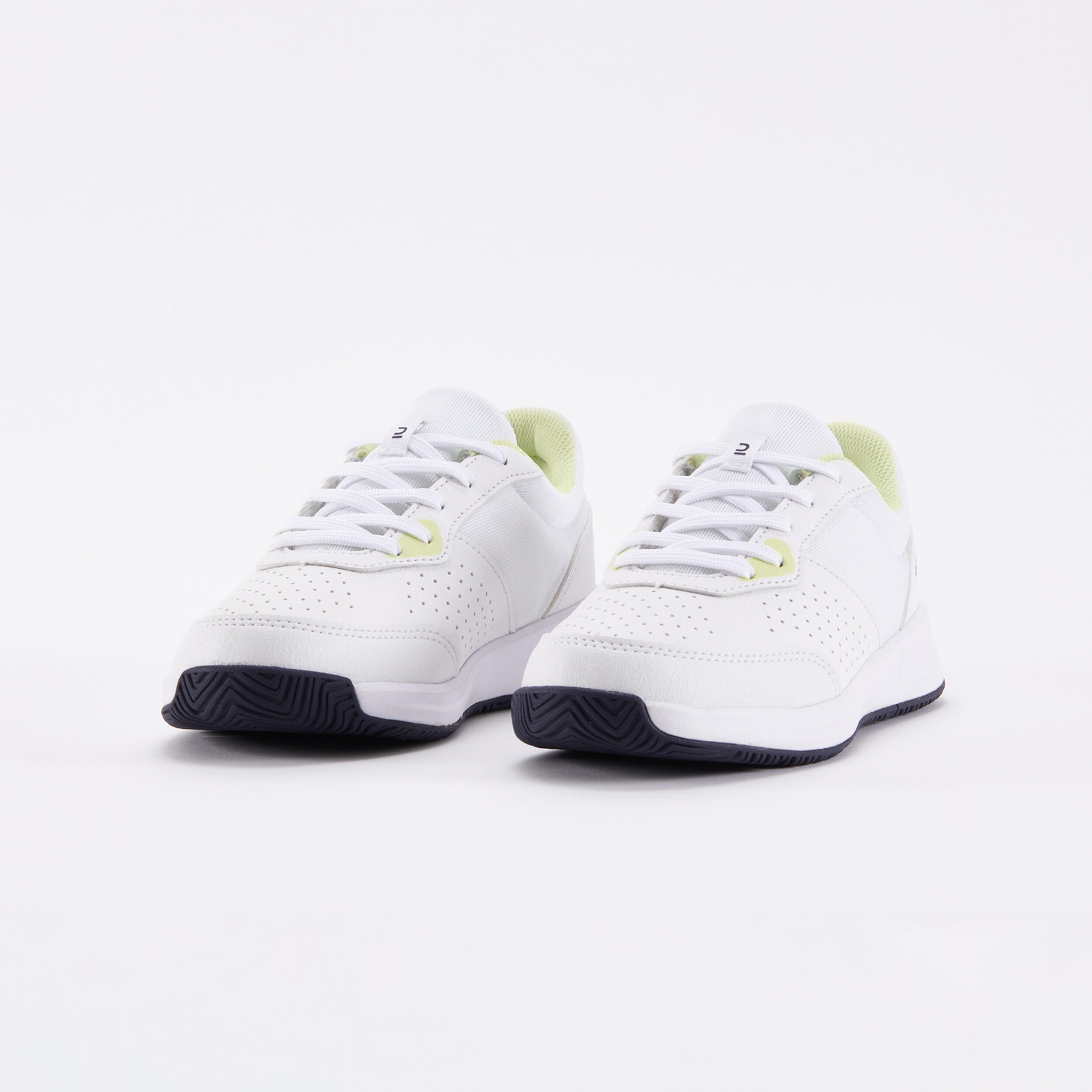 Kids' Lace-Up Tennis Shoes Essential - White & Yellow 7/9
