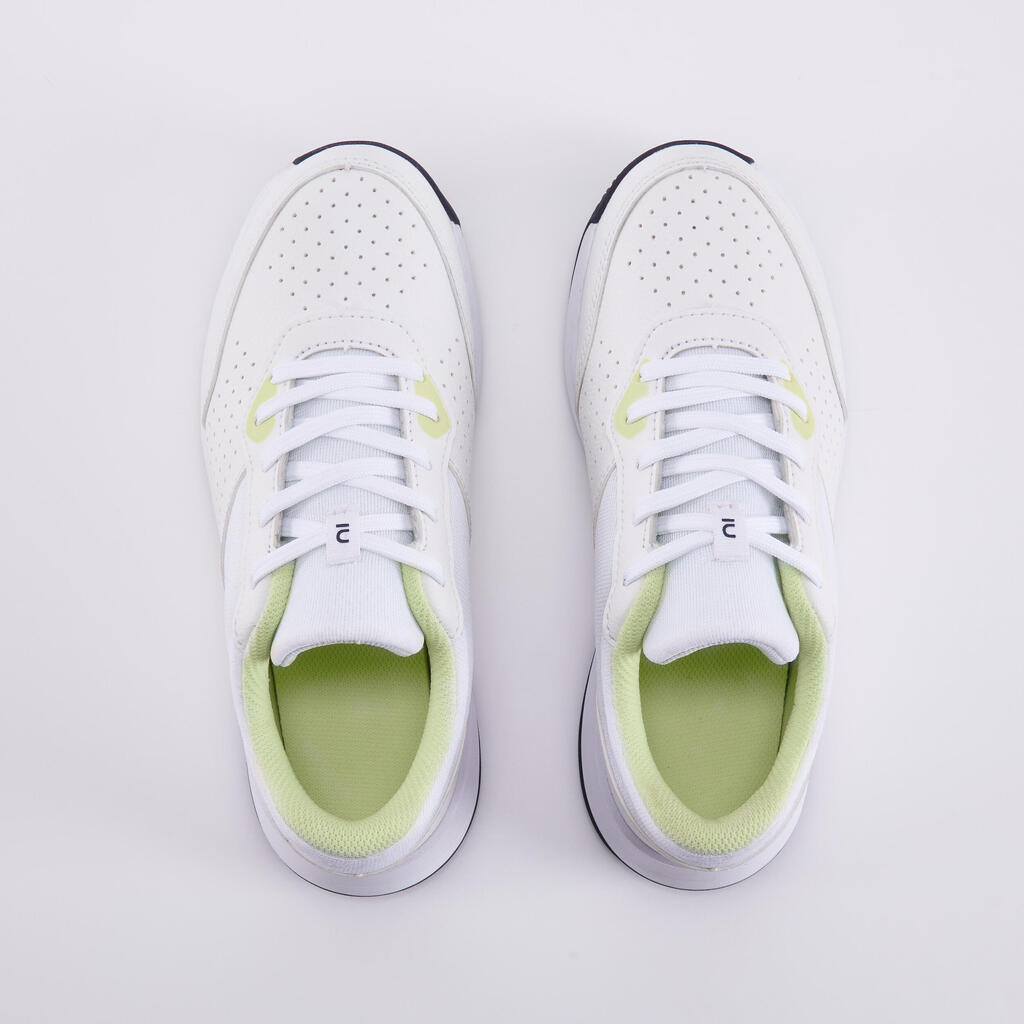 Chaussures de tennis à lacets Enfant - Essentiel blanc jaune